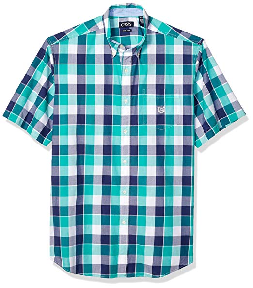 Chaps Men's Big and Tall Short Sleeve Easy Care Button Down Shirt