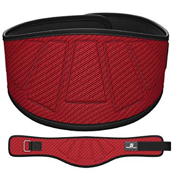 ProFitness Weightlifting Belt (6-Inch-Wide) – Proper Weight Lifting Form – Unisex Back Support for Cross Training Exercises, Powerlifting Workouts