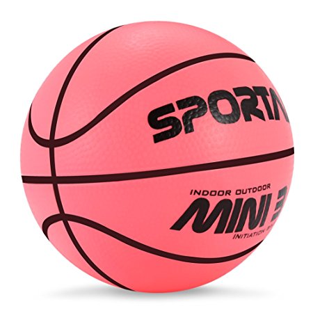 Stylife 5inch Mini Basketball for Kids , Environmental Protection Material ,Soft and Bouncy ,Colors Varied