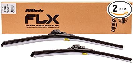 SilBlade FLX 2620 Premium Beam Wiper Blade Set - 26"/20" | Fits various models of Acura, Chrysler, Dodge, Ford, Jaguar, Kia, Land Rover, Lexus, Lincoln, Ram, Toyota, Volvo
