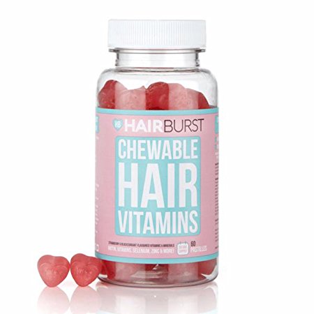 HAIRBURST TM CHEWABLE Vitamins for Hair Growth - One Month Supply - 60 GUMMIES - Faster Hair Growth and Money Back Guarantee