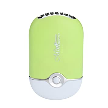FlyItem USB Mini Portable Fans Rechargeable Electric Bladeless Handheld Air Conditioning Cooling Refrigeration Fan For Eyelash (Green)
