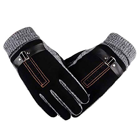 Men’s Anti-Skid Windproof Thermal Gloves Black