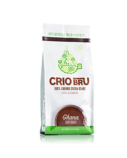 Crio Bru Ghana Light Roast Organic Herbal Coffee Alternative Caffeine Free Honest Energy Boost - 10 oz