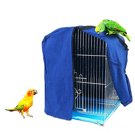 Bonaweite Bird Parrot Cage Cover Shade, Windproof Light-Proof Sleep Reduces Distractions Night Accessories Cloth Without Cage