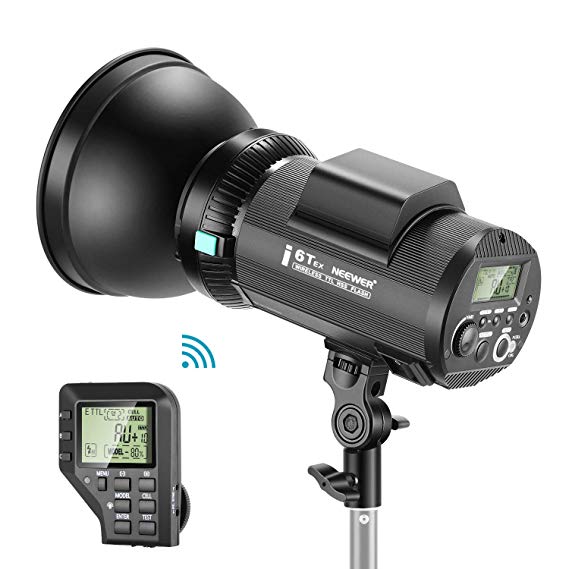 Neewer i6T EX 600W TTL HSS Studio Strobe Flash Monolight Compatible with Canon, 2.4G Wireless Trigger/Modeling Lamp/Recycle in 0.2-1 Sec/Lithium Battery(up to 400 Full Power Flashes)/Bowens Mount