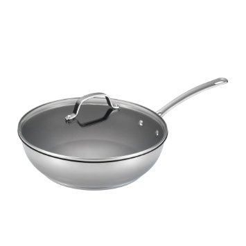 Circulon Genesis Stainless Steel Nonstick 12-1/2-Inch Covered Deep Skillet