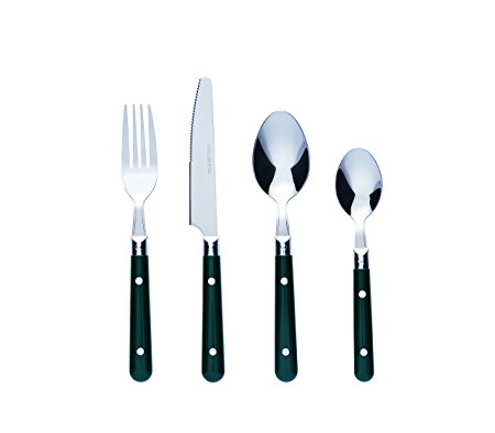 Bon Brasserie 16-Piece Stainless Steel Cutlery Set - Green