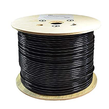 Dripstone CAT6A STP Shielded Wire Double Jacket Outdoor Direct Burial Pure Copper Ethernet Cable CMXT Waterproof Wire Fluke Tested (500ft)