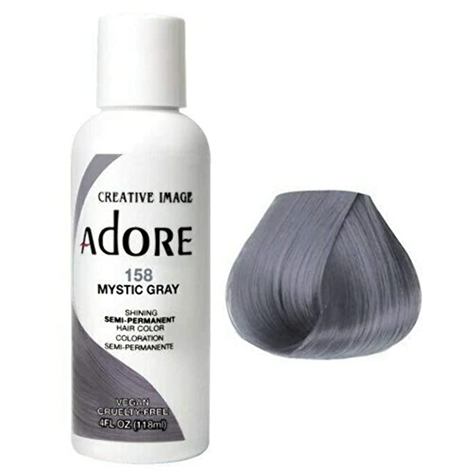 Adore Semi-Permanent Haircolor #158 Mystic Gray 4 Ounce (118ml)