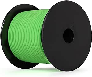 Marine Grade Bungee Cord - Neon Green - 100% Elastic Cord, 3mm Dacron Polyester Bungee Shock Cord for DIY, Tie Downs, Commercial | 1/8"" x 100ft