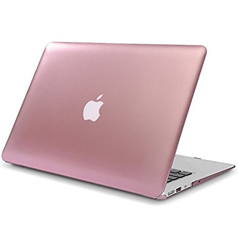 Macbook Air 13 inch Case, Airfive Hard Shell Case Cover with fold kickstand for Apple MacBook Air 13.3" (A1466 & A1369) (Macbook Air 13'', Rose Gold)