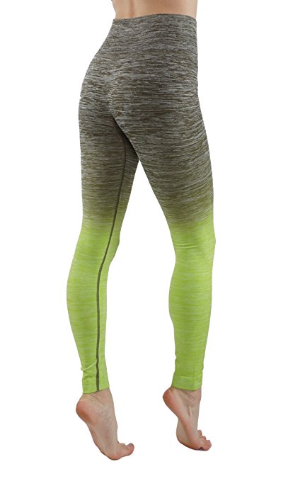 Homma Stretch Moisture Whicking Women's Ombre Yoga Pants Running Workout Leggings