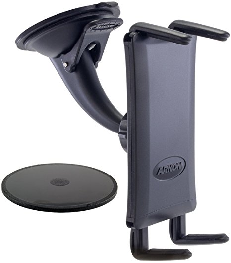 Arkon Windshield or Dash Phone and Midsize Tablet Car Mount for iPhone 7 6S 6 Plus 7 6S 6 Retail Black