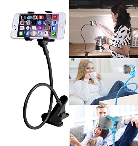 SLBSTORES® Cell Phone Holder, Gooseneck,Universal Cell Phone Clip Holder Lazy Bracket Flexible Long Arms for iPhone 6 6s Plus 5s SE, Samsung Galaxy S7 S6 Edge S5 S4 Note5 Note4,GPS Devices
