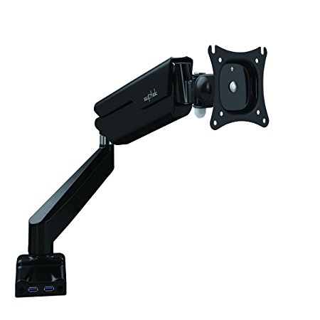 Suptek Full Motion Desk Mount with Mount and Gas Spring for Computer Monitors 13-30" LED LCD Flat Panel TVs from 2.2lbs upto 22lbs MD7USB