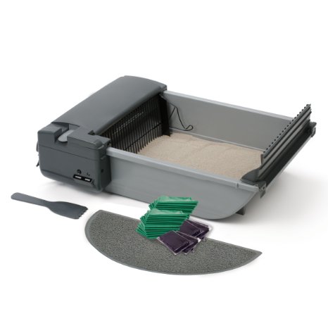 OurPets SmartScoop Automatic Self-Cleaning Litter Box Gray
