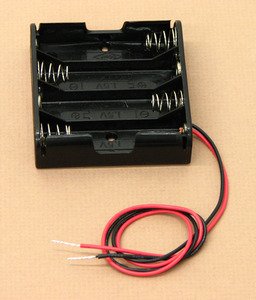 SEOH Four Battery Holder AA With 12in Wire Leads