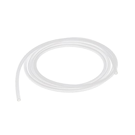 uxcell-a15060100ux0581 Silicone Tube, 2mm ID, 4mm OD, 6.56', Flexible Silicone Rubber Tubing, Water Air Hose Pipe, Transparent, for Pump Transfer