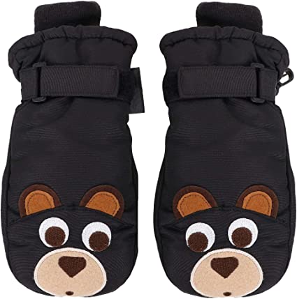 Simpli Kids Children's Winter Waterproof Ski Mittens,Animal