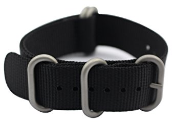 ArtStyle Watch Band with 1.5mm Thickness Quality Nylon Strap and Heavy Duty Brushed Buckle