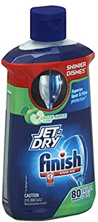 Finish Jet Dry Rinse Aid, Dishwasher Rinse Agent, Green Apple, 8.45 Ounce