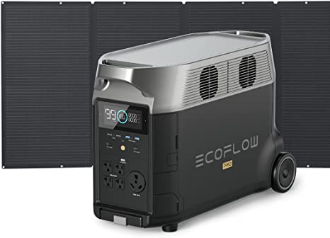 EF ECOFLOW DELTA Pro Solar Generator 3.6KWh/3600W with 400W Solar Panel, Portable Power Station for Home Backup Outdoors Camping RV Emergency