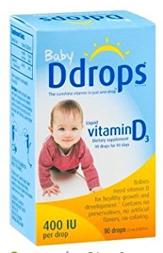 Baby Ddrops Liquid Vitamin D3 400 IU per drop 90 Drops