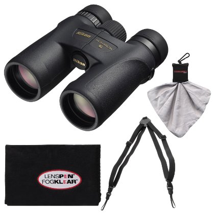 Nikon Monarch 7 10x42 ED ATB WaterproofFogproof Binoculars with Case  Easy Carry Harness  Cleaning Cloth