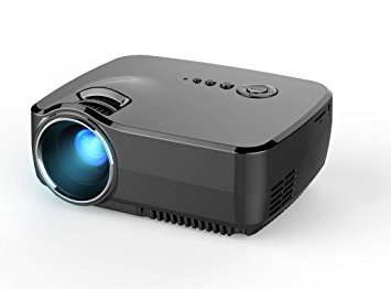 DAEON GPSZB Micro 800600 HDMI VGA Home Theater Projector - Photo Sharing, Movies, Presentations - 220 Inch Image, 1200 Lumens, 20000 Hour LED Life (Black)