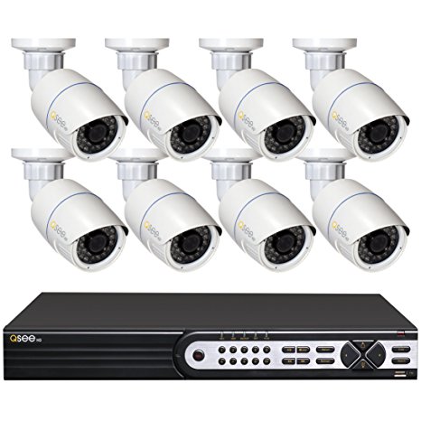 Q-See QT8616-8Z7-3 32 Channel 3 MP/1080p HD NVR System with 8 High-Definition IP 3 MP/1080p Cameras and 3 TB Hard Drive (White)