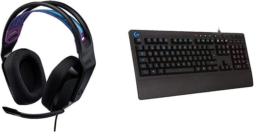 Logitech G 213 Prodigy Gaming Keyboard   G335 Wired Gaming Headset Bundle - Black