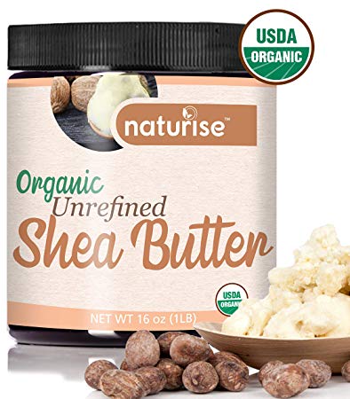 Naturise Shea Butter Raw Organic Unrefined Ivory 16 oz (1 LB) - Highest Grade African Shea Butter - Great for DIY Skincare Products and Body Butter Moisturizer for Dry Skin, Eczema, and Hair Care