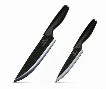 Benchusch Professional Ceramic Knife Set - Set Of 5" Utility Knife & 7" Chef Knife - Crafted With Zirconium Oxide - Ultra Sharp Blade For Effortless Cutting - Ideal For Slicing, Dicing And More