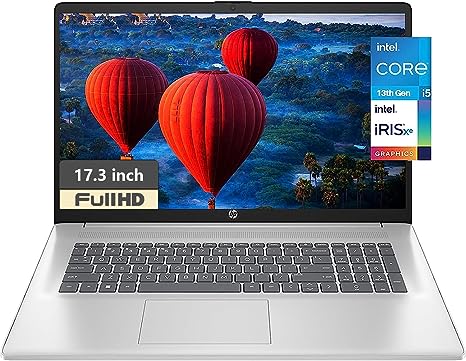 HP 17.3 Laptop, 2023 Best Laptop for Working, 17.3" FHD Display, Intel Core i5 1335U Processor up to 4.6GHz, 32GB RAM, 1TB SSD, Intel Iris Xe Graphics, Wi-Fi 6, Backlit Keyboard, Windows 11 Home