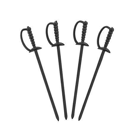 Royal 3.25" Black Plastic Sword Picks, Package of 1000