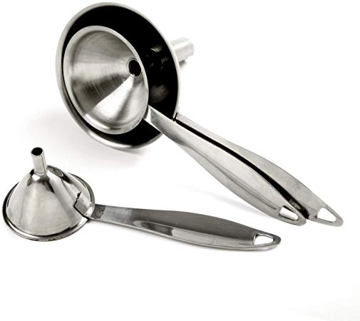 Norpro 2175 Stainless Steel Funnel Set with Handle, Gray