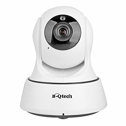 B-Qtech IP Security Camera Wireless Home Wifi Surveillance System 720P HD Video Recording Pan/Tilt Day& Night Vision Email Alarm for Real-time Remote Baby Pet Monitor White