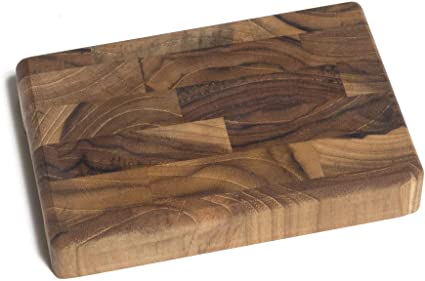 Lipper International Teak 6" End Grain Cutting Board, 6 Inches