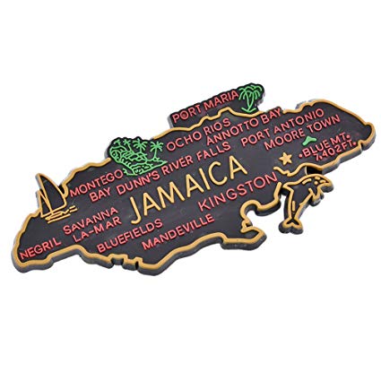 lychee Jamaica's Map Tourist Travel Fridge Accessories Stickter Fashion New Unisex Gifts