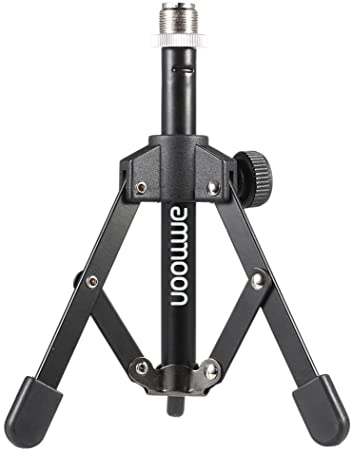 ammoon Mini Foldable Desktop Tabletop Tripod Microphone Mic Stand Holder