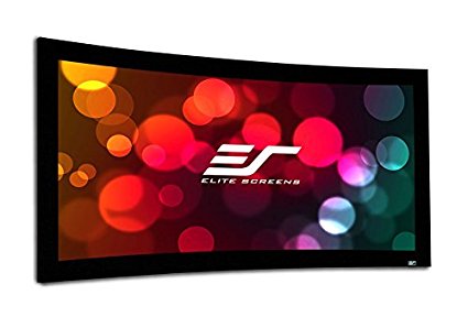 Elite Screens Lunette Series, 115-inch 2.35:1, Sound Transparent Curved Fixed Frame Projection Screen, CURVE235-115A1080P3