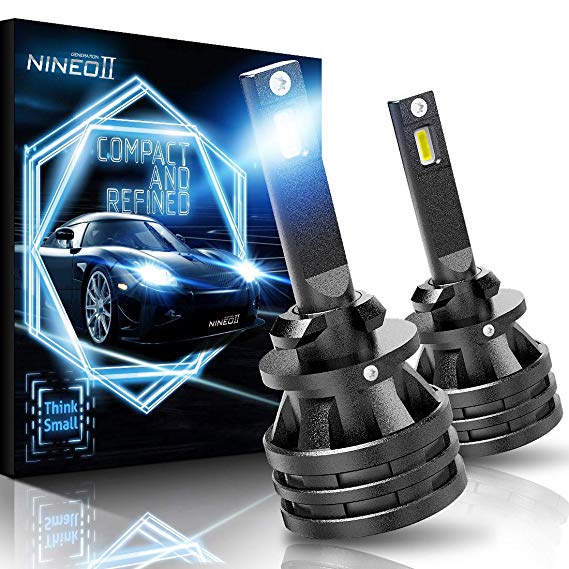 NINEO 880 LED Headlight Bulbs w/Small Size,10000LM 6500K Cool White CREE Chips All-in-One Conversion Kit