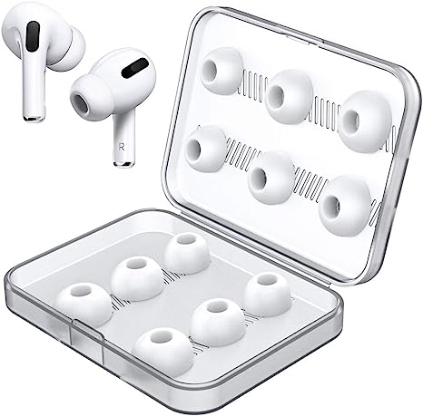 Link Dream Replacement Ear Tips for AirPods Pro Silicon Ear Buds Tips with Portable Storage Box (6 Pairs)
