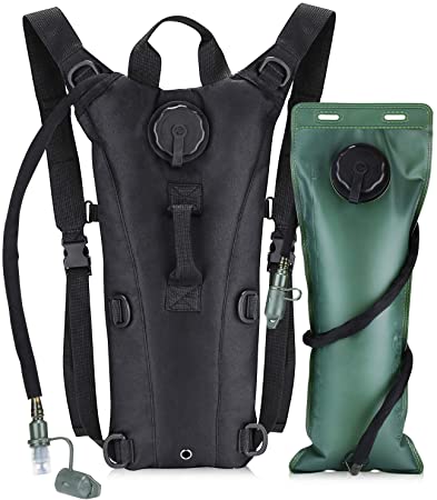REVO Hydration Pack Backpack with 3L Bladder, Tactical Water Bag for Hiking, Biking, Running, Walking and Climbing
