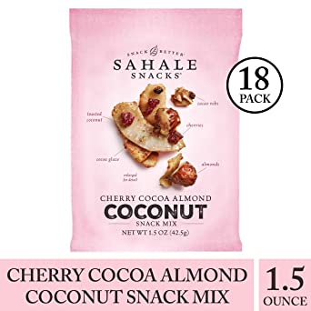 Sahale Snacks Cherry Cocoa Almond Coconut Snack Mix, 1.5 Ounces (Pack of 18)