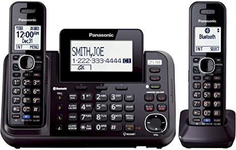 Panasonic KXTG9542B Dect_6.0 2-Handset 2-Line Landline Telephone