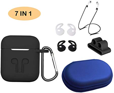 Airpods Accessories Set Kits.【Airpods Case】【Airpods Ear Hook】【Airpods Watch Band Holder】【Airpods Keychain】【Airpods Staps】【Accessories Storage Travel Box】
