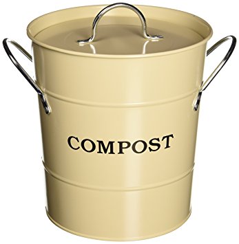 Exaco CPBS 01 1-Gallon 2-in-1 Indoor Compost Bucket, Oatmeal