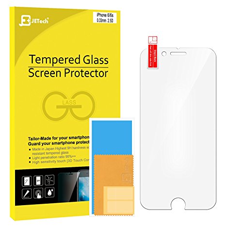 iPhone 6s Screen Protector, JETech Premium Tempered Glass Eye Protection Screen Protector for Apple iPhone 6 and iPhone 6s 4.7 (Matte)